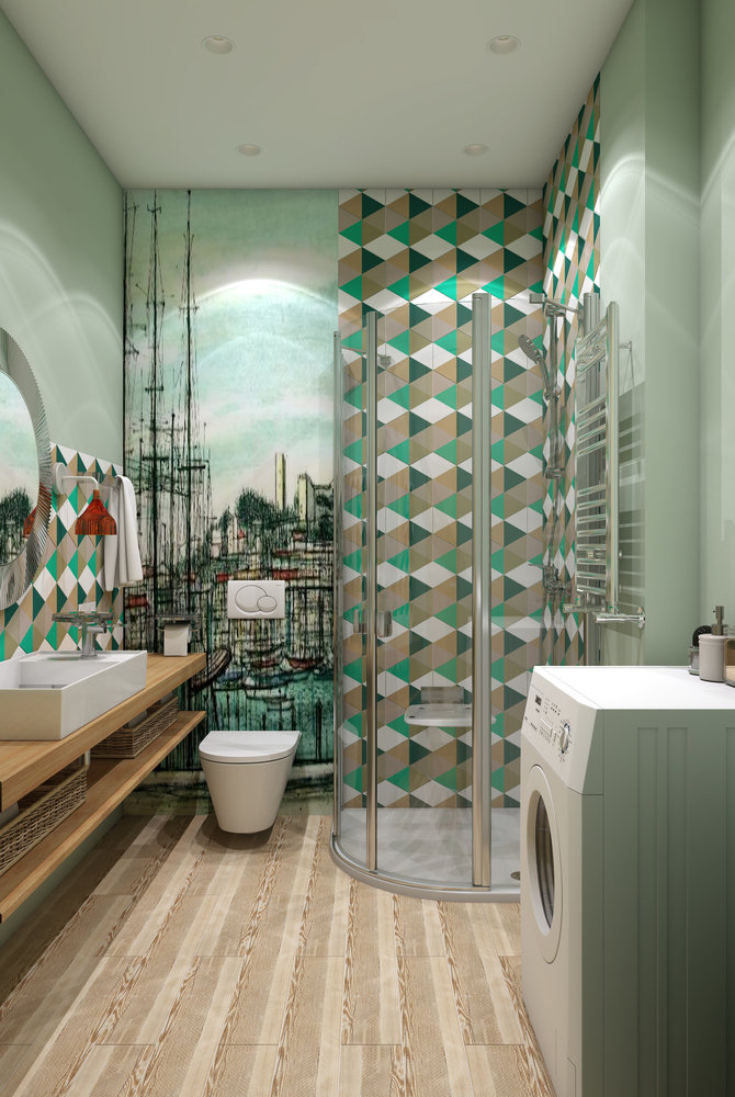 Фотография: Ванная в стиле Современный, Квартира, Студия, Проект недели, Марина Саркисян, Финляндия, до 40 метров – фото на INMYROOM