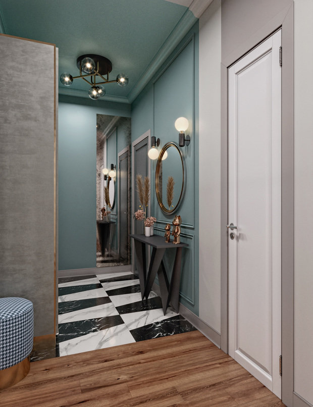 Фотография: Прихожая в стиле Современный, Эклектика, Квартира, Проект дня, Санкт-Петербург, Татьяна Безверхая, 4 и больше, Более 90 метров, TB Design – фото на INMYROOM