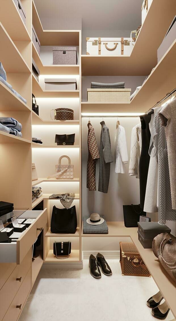 Фотография: Гардеробная в стиле Современный, Квартира, Проект недели, 3 комнаты, 60-90 метров, Монолитно-кирпичный, Уфа, Алина Гамм – фото на INMYROOM