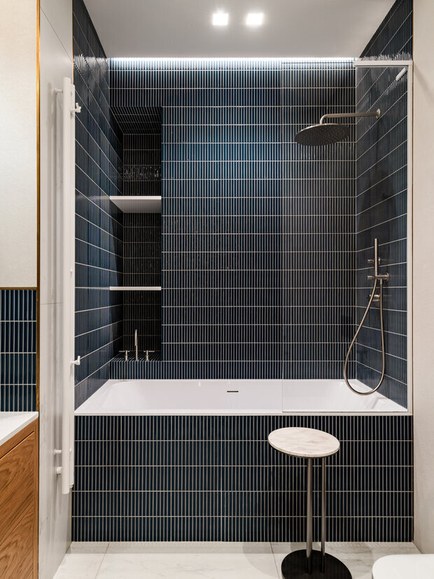 Фотография: Ванная в стиле Современный, Квартира, Проект дня, Москва, 3 комнаты, Более 90 метров, Эксклюзивные проекты, Александр Сенчугов – фото на INMYROOM