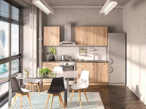 Фотография: Кухня и столовая в стиле Скандинавский, Советы, Анна Крапивко, Совесть, карта рассрочки, типовая кухня, бюджетная кухня – фото на INMYROOM