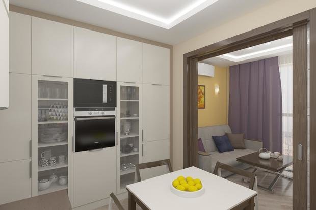 Фото из портфолио Гостиная-кухня – фотографии дизайна интерьеров на INMYROOM