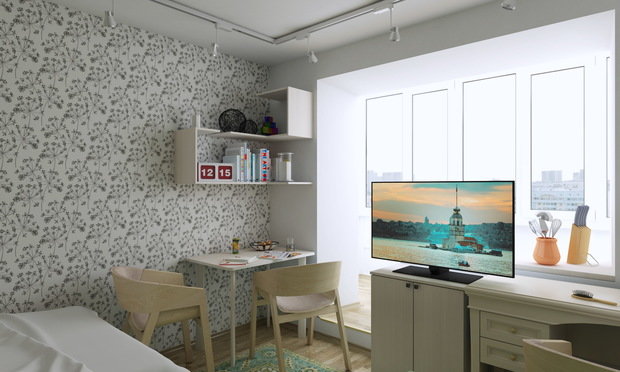 Фото из портфолио  Дизайн квартиры-студии 18 м² в скандинавском стиле – фотографии дизайна интерьеров на INMYROOM
