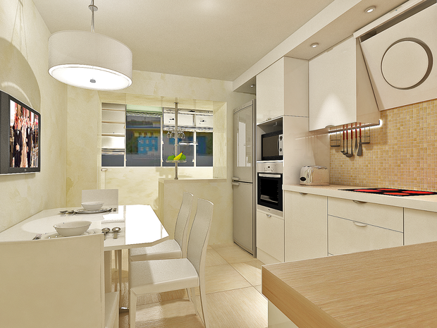 Фото из портфолио Проект двух-комнатной квартиры.  – фотографии дизайна интерьеров на INMYROOM