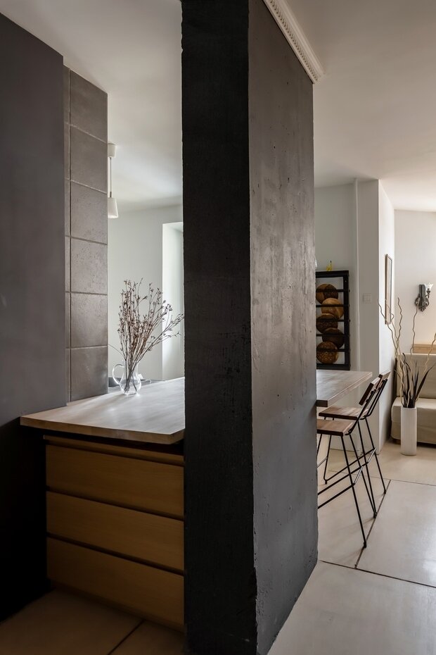 Фотография: Кухня и столовая в стиле Современный, Эклектика, Эко, Квартира, Студия, Проект недели, 40-60 метров, Истра, Александра Журавлева – фото на INMYROOM