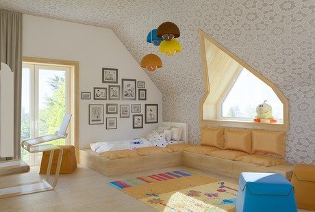 Дизайн яркой детской комнаты 