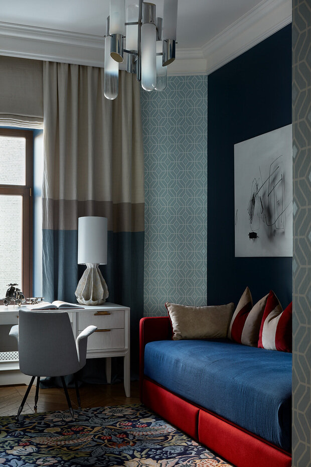 Фотография: Детская в стиле Классический, Эклектика, Квартира, Проект недели, Москва, Кирпичный дом, 4 и больше, Более 90 метров, Алиса Шабельникова, #эксклюзивныепроекты – фото на INMYROOM