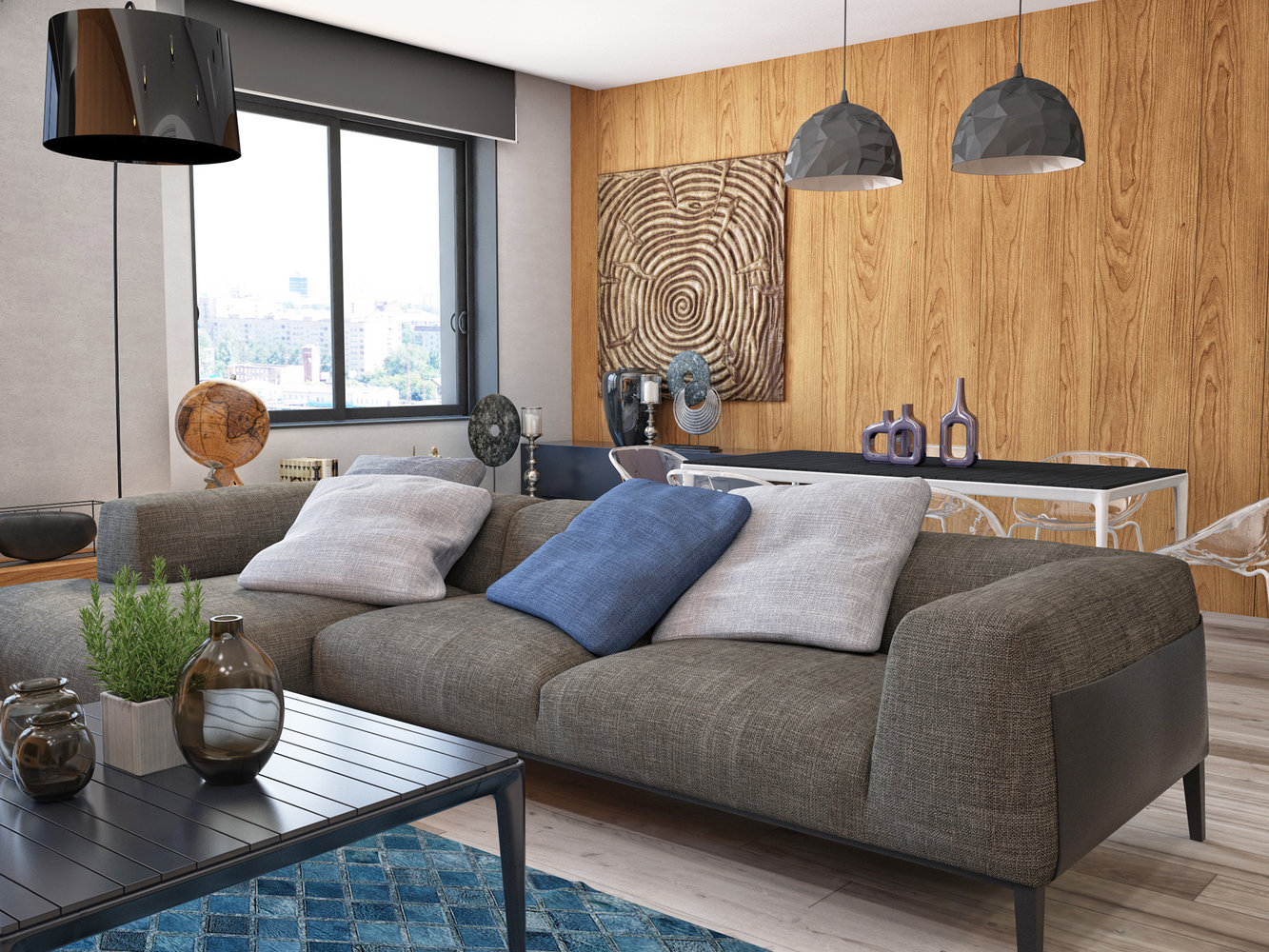 Фотография: Гостиная в стиле Современный, Квартира, Проект недели, Эко, Казань, Марсель Кадыров, новостройка, Монолитный дом, 2 комнаты, 60-90 метров – фото на INMYROOM Фотография: Гостиная в стиле Современный, Квартира, Проект недели, Эко, Казань, Марсель Кадыров, новостройка, Монолитный дом, 2 комнаты, 60-90 метров – фото на INMYROOM