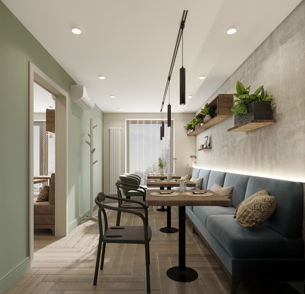 Фото из портфолио Дизайн кафе в Уфе – фотографии дизайна интерьеров на INMYROOM Фото из портфолио Дизайн кафе в Уфе – фотографии дизайна интерьеров на INMYROOM