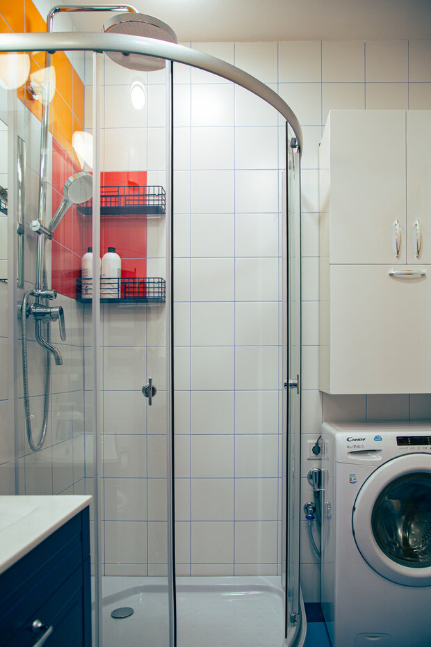 Фотография: Ванная в стиле Скандинавский, Современный, Эклектика, Квартира, Проект дня, Москва, Кирпичный дом, 2 комнаты, 40-60 метров, Павел Фотеев – фото на INMYROOM