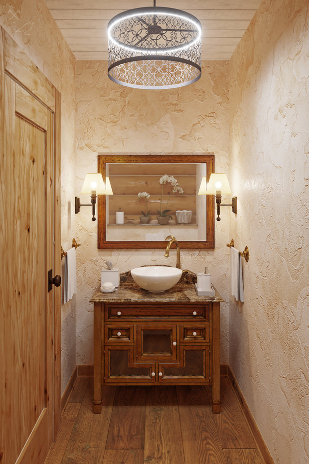 Фотография: Ванная в стиле Прованс и Кантри, Проект недели, Дача, Подмосковье, Юлия Соловьева, Более 90 метров – фото на INMYROOM
