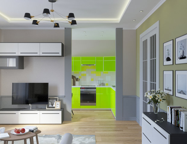 Фото из портфолио Квартира в центре для семейной пары – фотографии дизайна интерьеров на INMYROOM