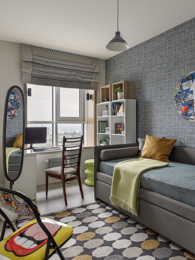 Фотография: Детская в стиле Скандинавский, Современный, Эклектика, Квартира, Проект дня, Монолитный дом, 4 и больше, Более 90 метров, Уфа, Лилия Асфандиярова, Винтажный – фото на INMYROOM