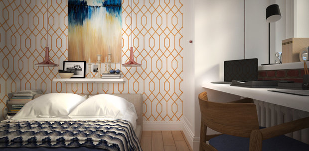 Фотография: Спальня в стиле Скандинавский – фото на INMYROOM