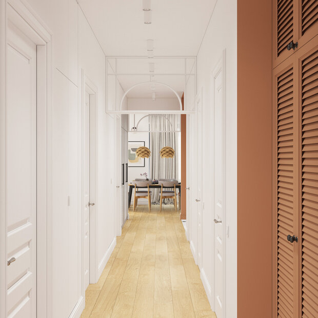 Фото из портфолио Дизайн интерьера четырехкомнатной квартиры в ЖК "I Love" – фотографии дизайна интерьеров на INMYROOM