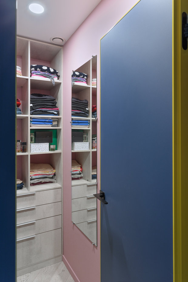 Фотография: Гардеробная в стиле Современный, Эклектика, Квартира, Проект недели, Москва, 3 комнаты, 60-90 метров, Алена Горская – фото на INMYROOM