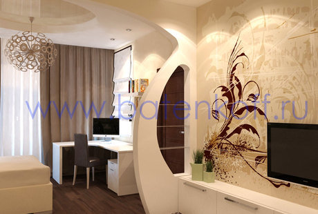 Дизайн проект детской в современном стиле от Батенькофф