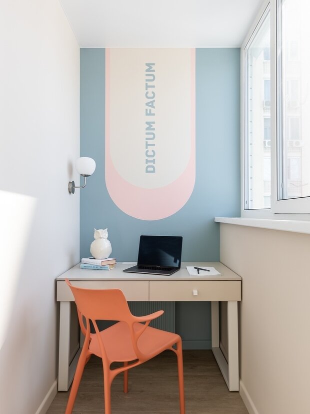 Фотография: Балкон в стиле Современный, Квартира, Проект недели, 1 комната, 40-60 метров, Саратов, Mikhailova Design, Мария Михайлова – фото на INMYROOM