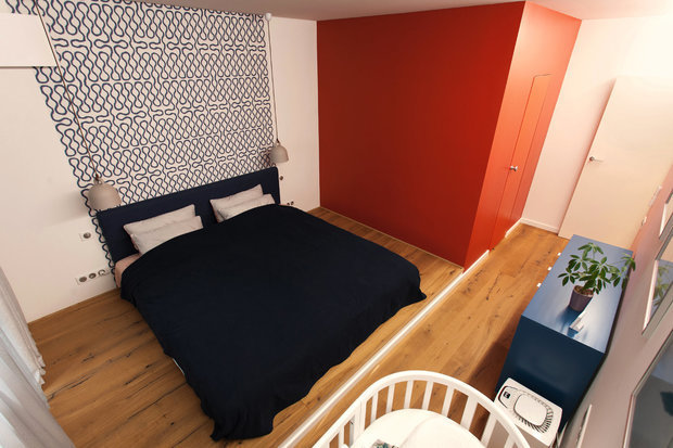 Фотография: Спальня в стиле Скандинавский, Квартира, Проект недели, Москва, Панельный дом, 2 комнаты, 60-90 метров, П44т – фото на INMYROOM