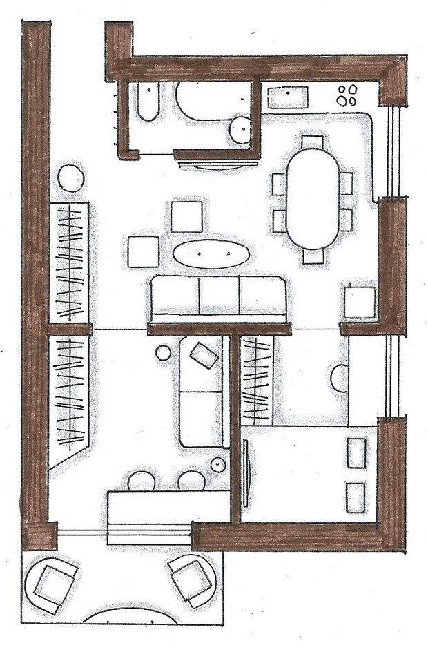 Фото из портфолио Мои перепланировки – фотографии дизайна интерьеров на INMYROOM
