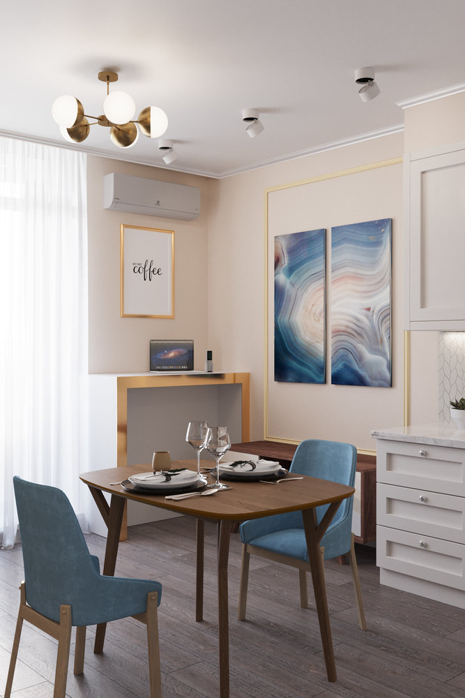 Фото из портфолио Квартира 57 кв.м. в стиле эклектика ЖК на Симоновском. – фотографии дизайна интерьеров на INMYROOM Фото из портфолио Квартира 57 кв.м. в стиле эклектика ЖК на Симоновском. – фотографии дизайна интерьеров на INMYROOM