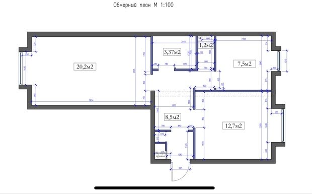 Фотография: Планировки в стиле , Классический, Квартира, Проект недели, Москва, 2 комнаты, 60-90 метров, Muzahouse – фото на INMYROOM