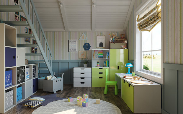 Фотография: Детская в стиле Прованс и Кантри, Дом, Проект недели, Дом и дача, Екатеринбург, Юлия Калеми, 4 и больше, Более 90 метров – фото на INMYROOM