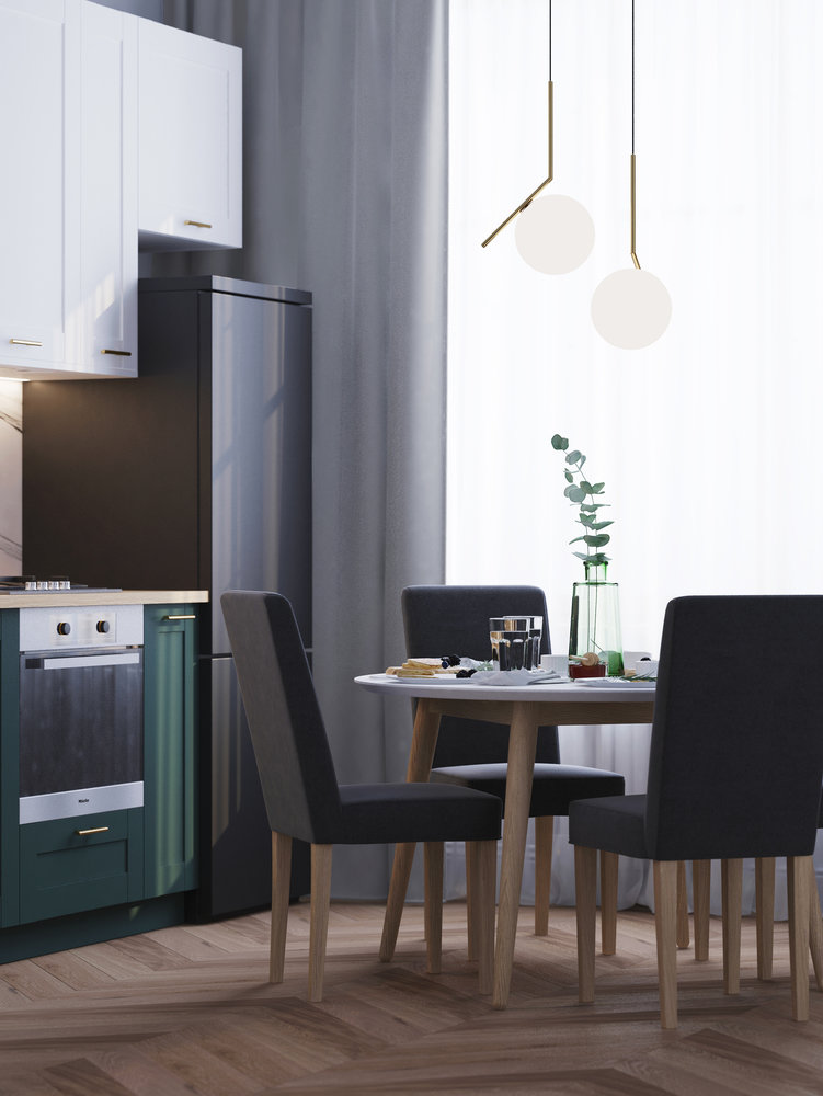 Фотография: Кухня и столовая в стиле Современный, Квартира, Проект недели, Санкт-Петербург, 2 комнаты, 40-60 метров, Bobo.space – фото на INMYROOM