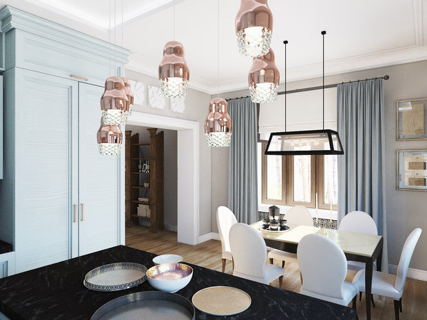 Фото из портфолио Загородный дом в духе современного прованса – фотографии дизайна интерьеров на INMYROOM