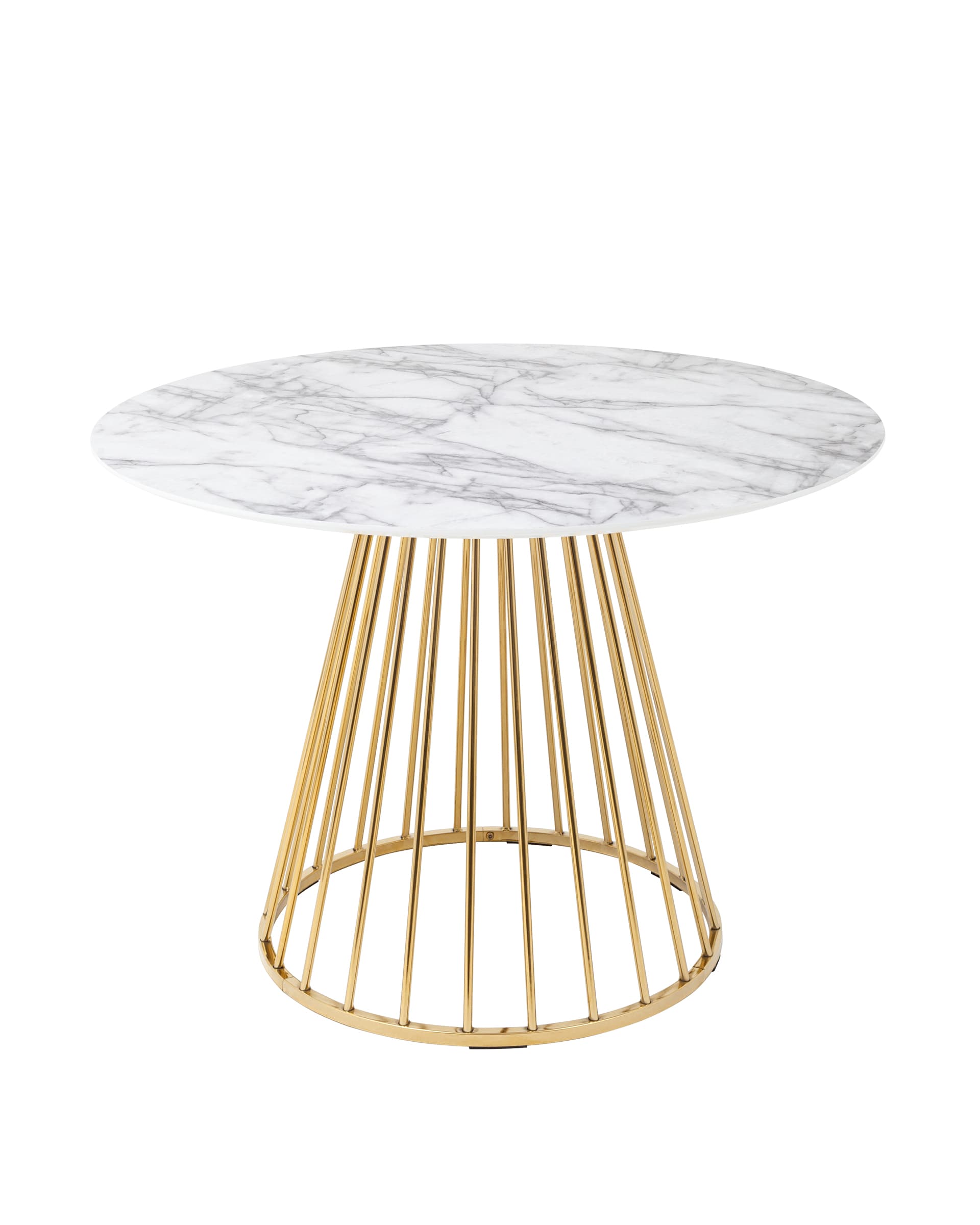 Стол обеденный Ливерпуль бело-золотого цвета