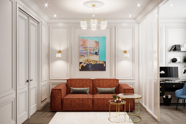 Фото из портфолио Проект и реализация двушки 70 кв.м. в ЖК на Академической – фотографии дизайна интерьеров на INMYROOM