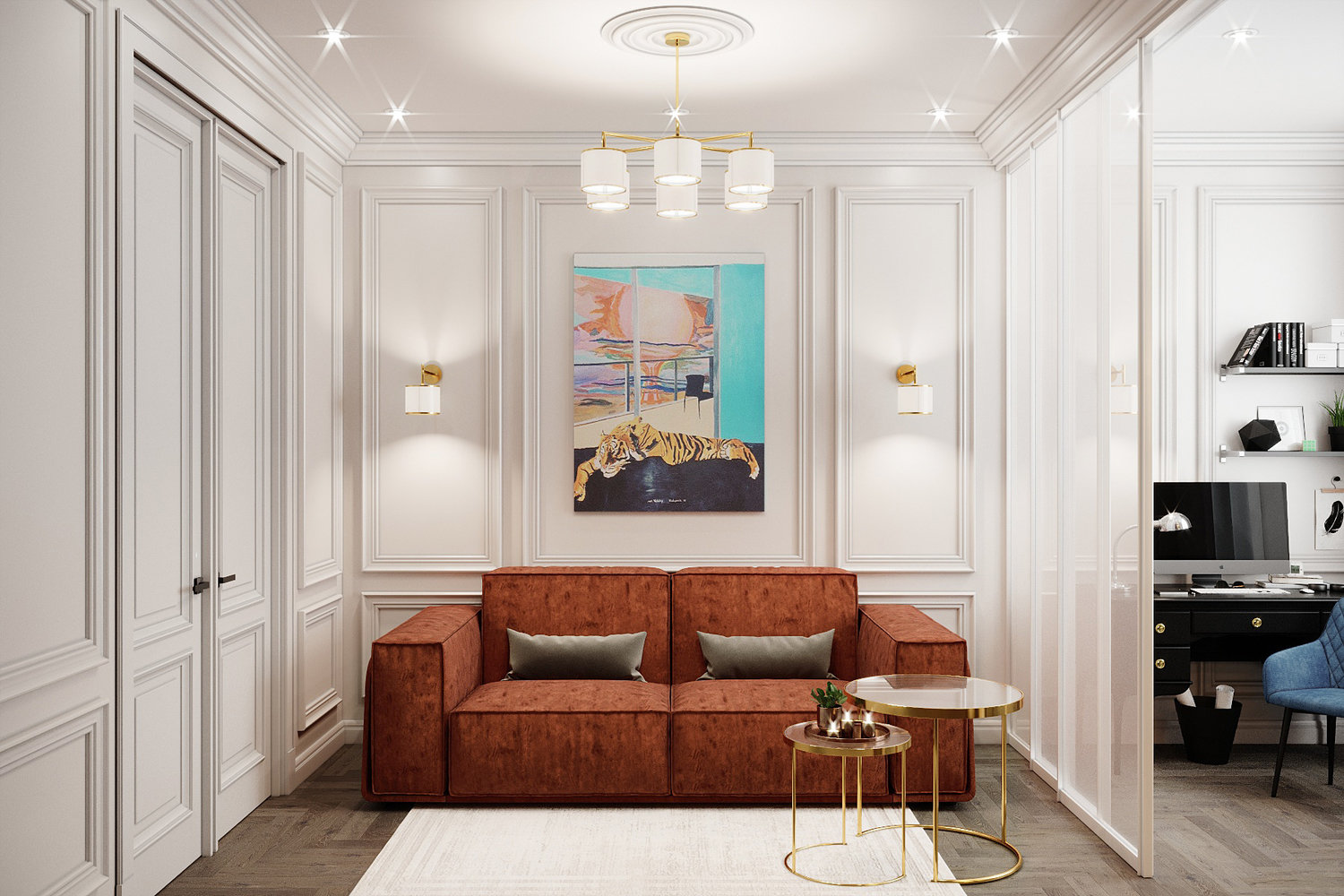 Фото из портфолио Проект и реализация двушки 70 кв.м. в ЖК на Академической – фотографии дизайна интерьеров на INMYROOM Фото из портфолио Проект и реализация двушки 70 кв.м. в ЖК на Академической – фотографии дизайна интерьеров на INMYROOM