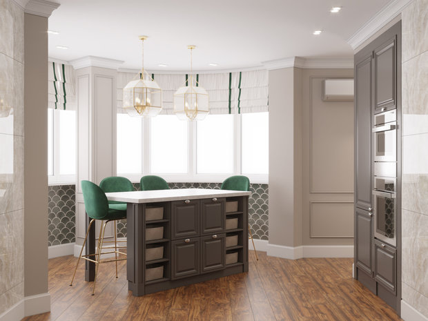 Фото из портфолио Проект 3-х комнатной квартиры "Stay Home" – фотографии дизайна интерьеров на INMYROOM