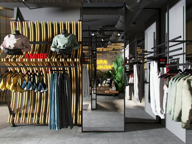 Фото из портфолио Интерьер магазина одежды – фотографии дизайна интерьеров на INMYROOM