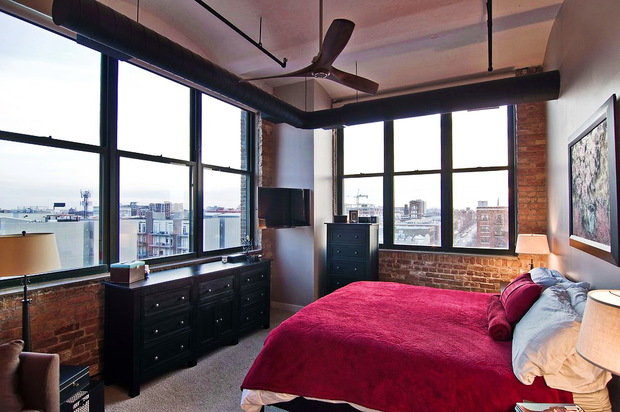 Фотография: Спальня в стиле Лофт, Квартира, Дома и квартиры – фото на INMYROOM