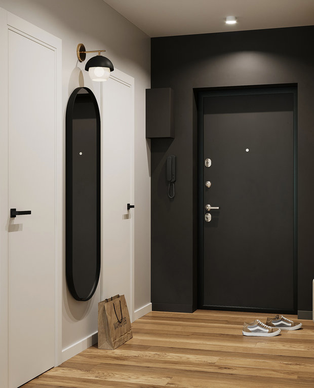 Фотография: Прихожая в стиле Современный, Квартира, Проект недели, Санкт-Петербург, 1 комната, 40-60 метров, Finterio – фото на INMYROOM