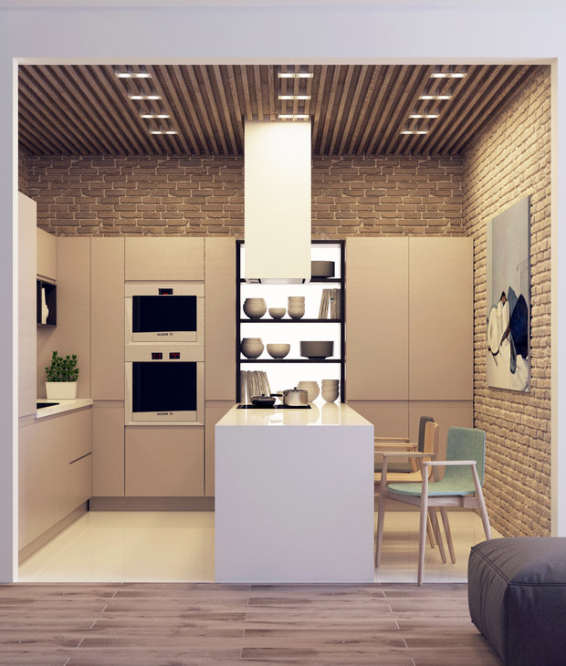 Фото из портфолио Квартира для молодой пары – фотографии дизайна интерьеров на INMYROOM