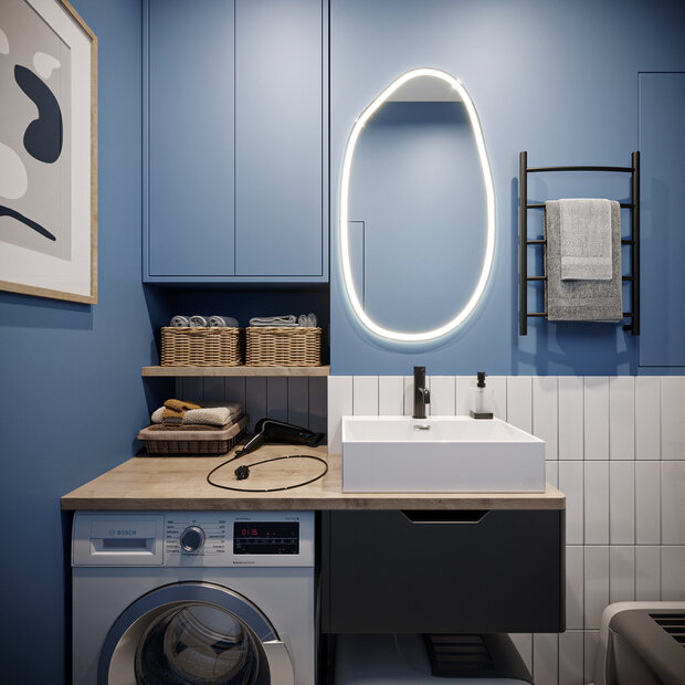 Фотография: Ванная в стиле Скандинавский, Современный, Квартира, Проект дня, Санкт-Петербург, 2 комнаты, 60-90 метров, Анна Иноземцева – фото на INMYROOM