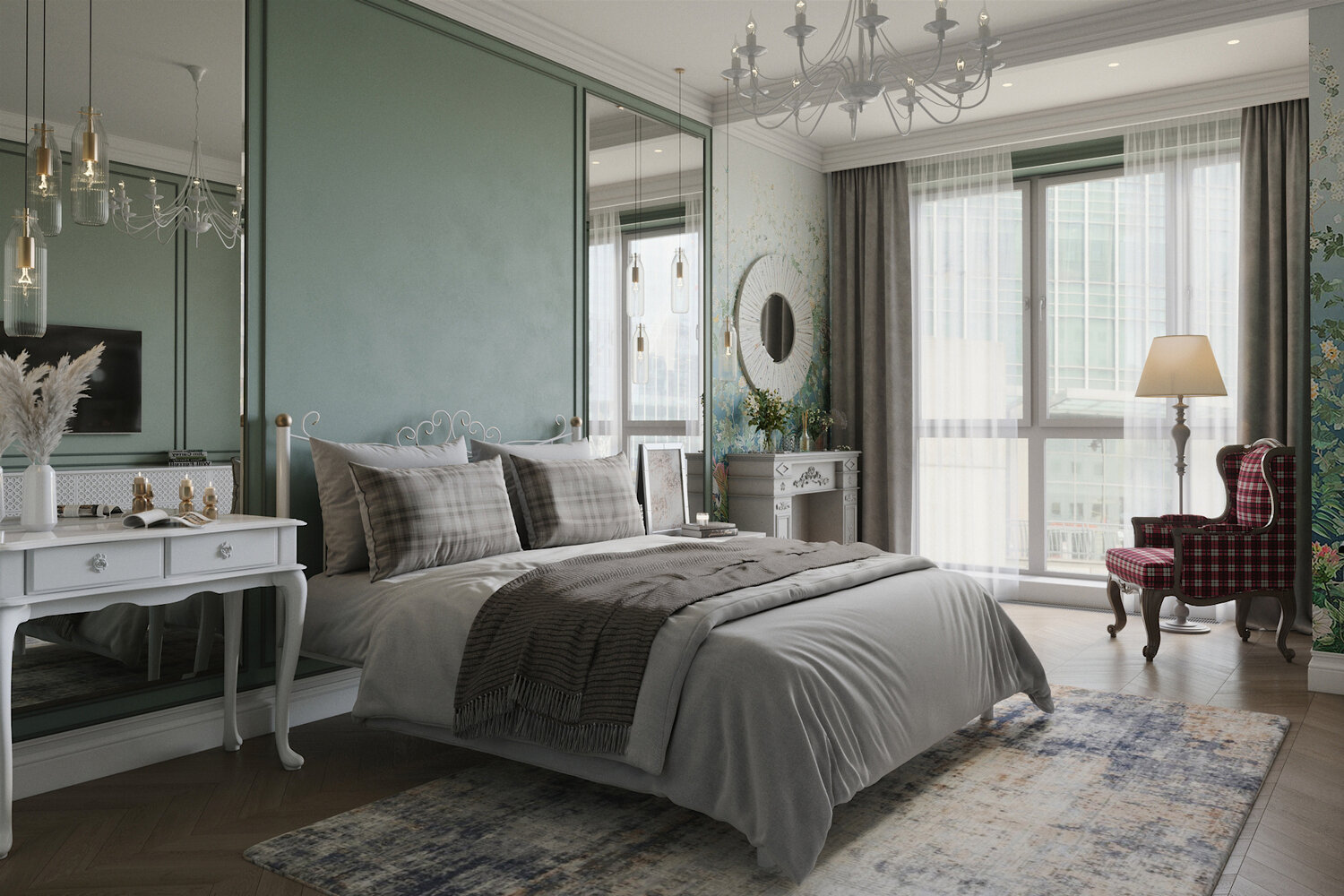 Фотография: Спальня в стиле Классический, Эклектика, Квартира, Проект недели, Монолитный дом, 2 комнаты, 40-60 метров, 60-90 метров, Истра, Andrei Lobin Design Buro, Андрей Лобин – фото на INMYROOM Фотография: Спальня в стиле Классический, Эклектика, Квартира, Проект недели, Монолитный дом, 2 комнаты, 40-60 метров, 60-90 метров, Истра, Andrei Lobin Design Buro, Андрей Лобин – фото на INMYROOM