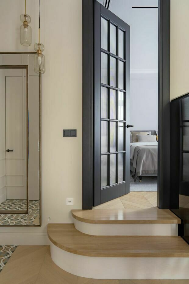 Фотография: Спальня в стиле Современный, Квартира, Проект дня, Москва, 2 комнаты, 40-60 метров, Индивидуальный проект, Винтажный, Анастасия Потапова – фото на INMYROOM