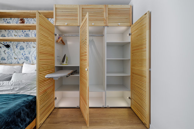 Фотография: Спальня в стиле Скандинавский, Современный, Квартира, Проект недели, Московская область, 2 комнаты, 40-60 метров, Солнечногорск – фото на INMYROOM