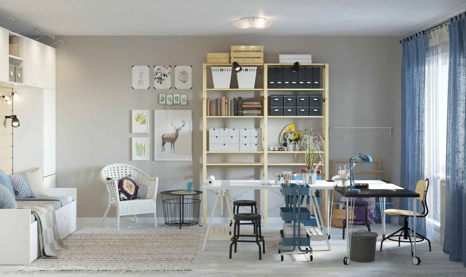 Фотография: Кабинет в стиле Скандинавский, Гид, ИКЕА, П-44 – фото на INMYROOM Фотография: Кабинет в стиле Скандинавский, Гид, ИКЕА, П-44 – фото на INMYROOM