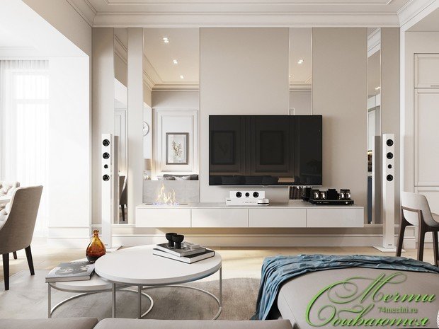 Фото из портфолио Гостиная в стиле лёгкой классики – фотографии дизайна интерьеров на INMYROOM