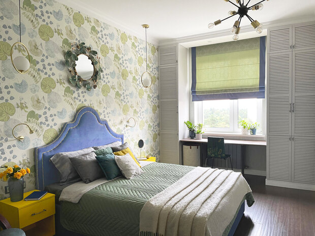 Фотография: Спальня в стиле Современный, Квартира, Проект дня, Московская область, Монолитный дом, 3 комнаты, 60-90 метров, Жуковский, Мария Чикунова – фото на INMYROOM