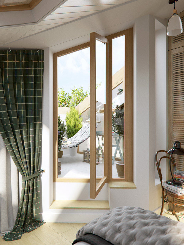 Фотография: Балкон в стиле Эко, Эклектика, Квартира, Проект недели, Красногорск, Московская область, 4 и больше, 60-90 метров, Маргарита Рассказова, КП «Этюд Фэмили Клаб» – фото на INMYROOM