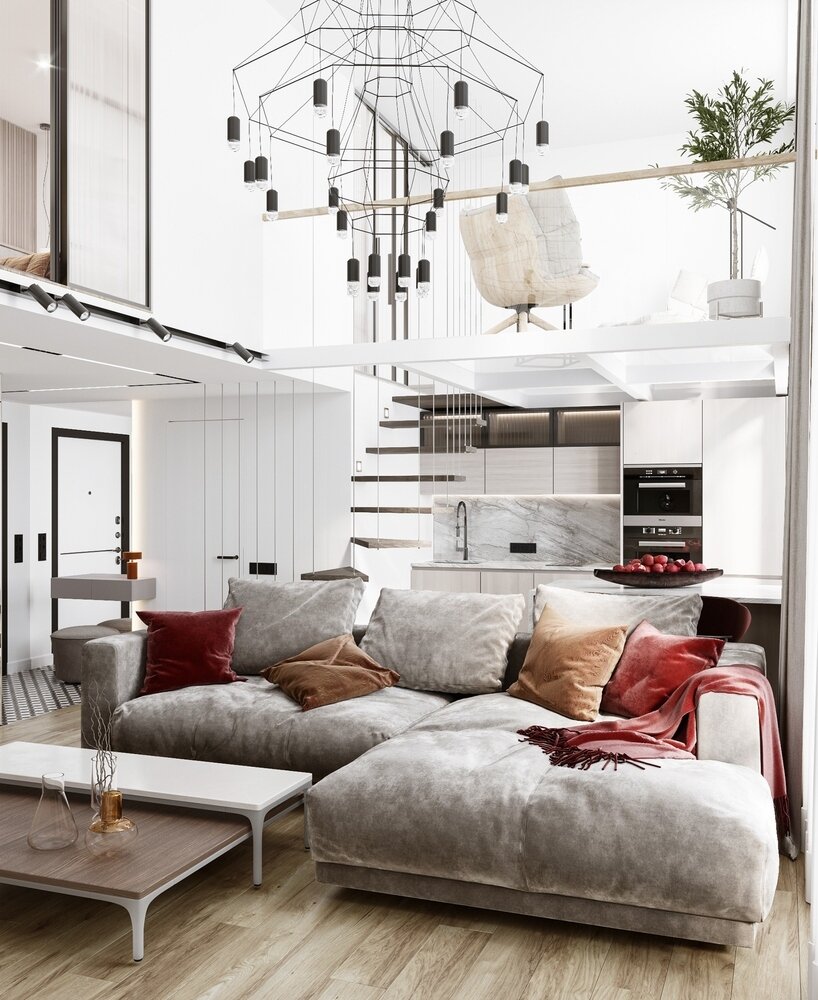 Фотография: Гостиная в стиле Современный, Квартира, Минимализм, Проект недели, Москва, 2 комнаты, до 40 метров, Группа компаний "Фундамент" – фото на INMYROOM Фотография: Гостиная в стиле Современный, Квартира, Минимализм, Проект недели, Москва, 2 комнаты, до 40 метров, Группа компаний "Фундамент" – фото на INMYROOM