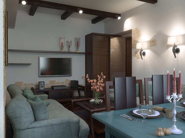 Фото из портфолио Квартира в Тосканском стиле – фотографии дизайна интерьеров на INMYROOM