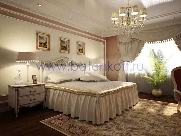 Фото из портфолио Дизайн проект спальни в классическом стиле на Юмашева от дизайн студии Батенькофф. – фотографии дизайна интерьеров на InMyRoom.ru