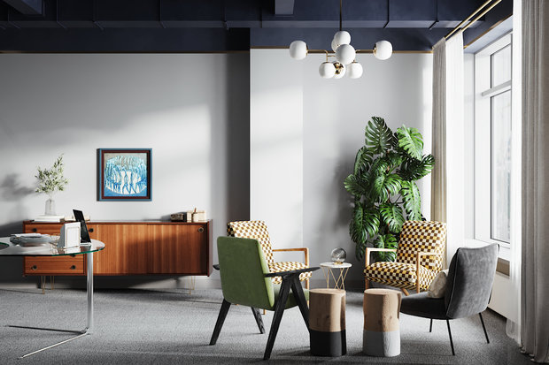 Фото из портфолио Кабинет психолога в БЦ SAMMIT – фотографии дизайна интерьеров на INMYROOM