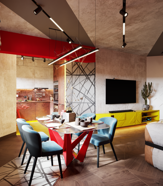 Фотография: Кухня и столовая в стиле Современный, Эклектика, Квартира, Проект недели, Москва, 3 комнаты, 60-90 метров, Алена Горская – фото на INMYROOM